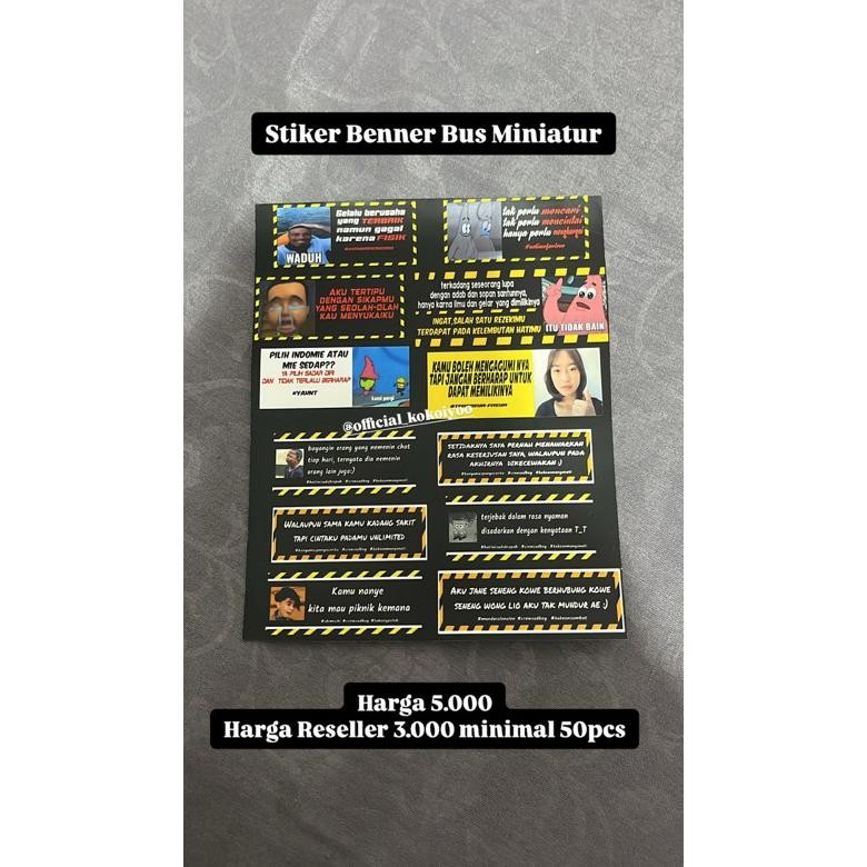 

Dg-4 Stiker Kata Kata Bus Miniatur .. Beli Diatas 50Rb Dapet Bonus