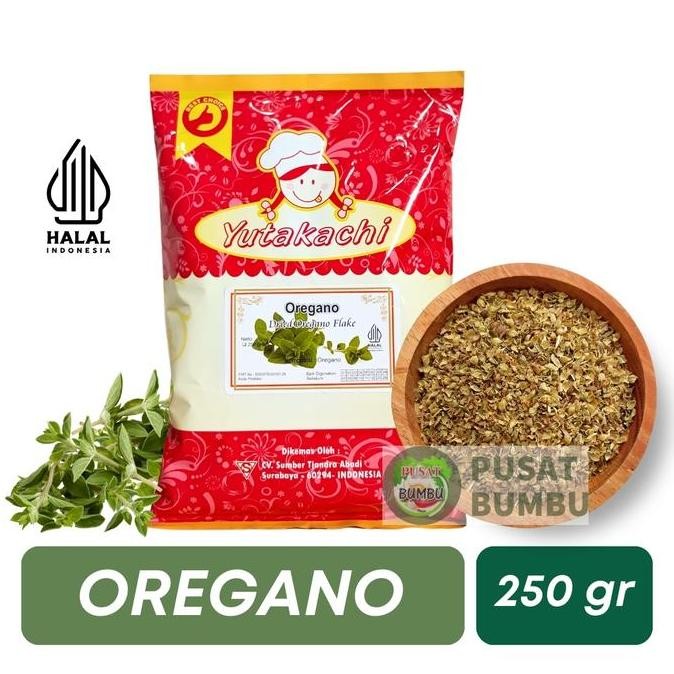 

OREGANO FLAKE 250 GRAM YUTAKACHI / BUMBU KONTINENTAL / OREGANO KERING
