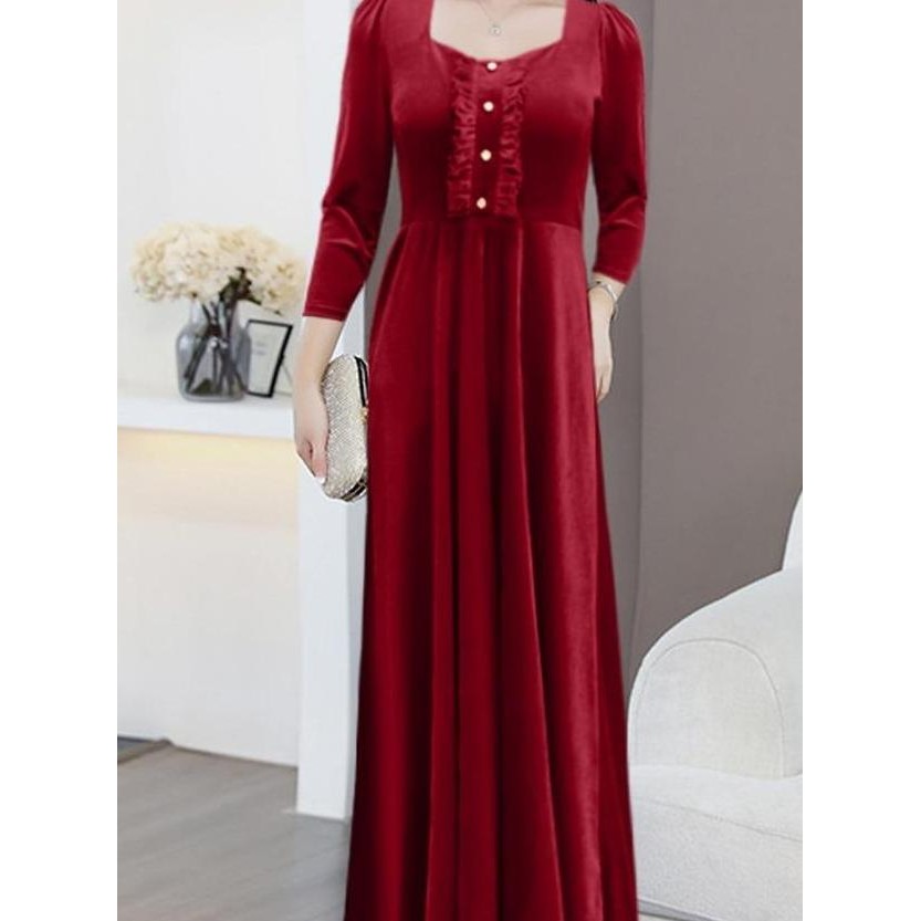 GAMIS KEKINIAN/GAMIS BAHAN BELUDRU PREMIUM JS