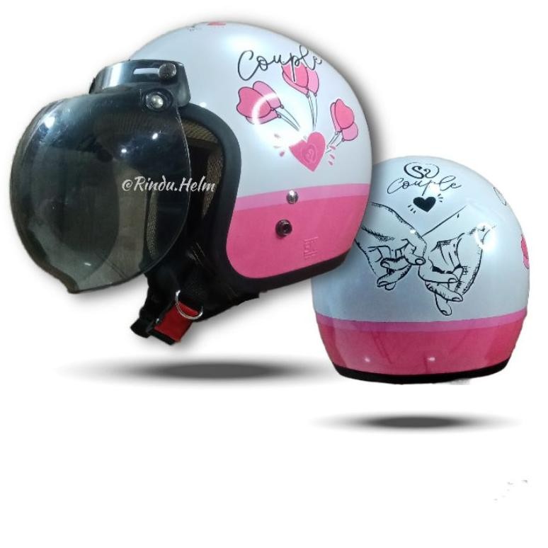 Helm Retro Motif Couple