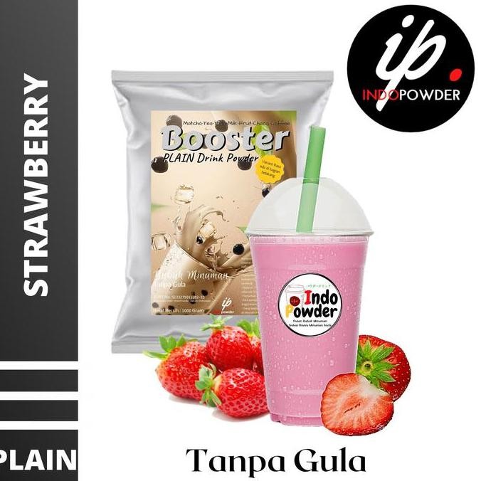

Baru Bubuk Plain Strawberry 1Kg Tanpa Gula - Serbuk Minuman Rasa Stroberi Untuk Ice Blend