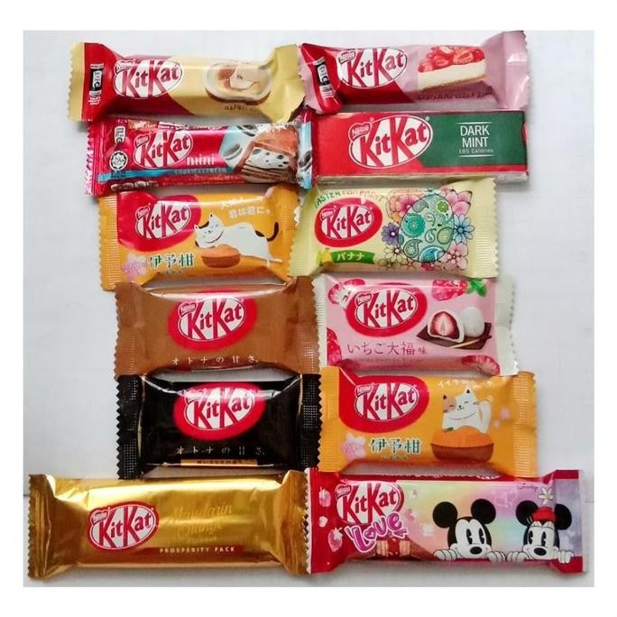 

Original Kit Kat Mix Coklat Snack RANDOM 12 PCS - Cokelat Mix Original Import