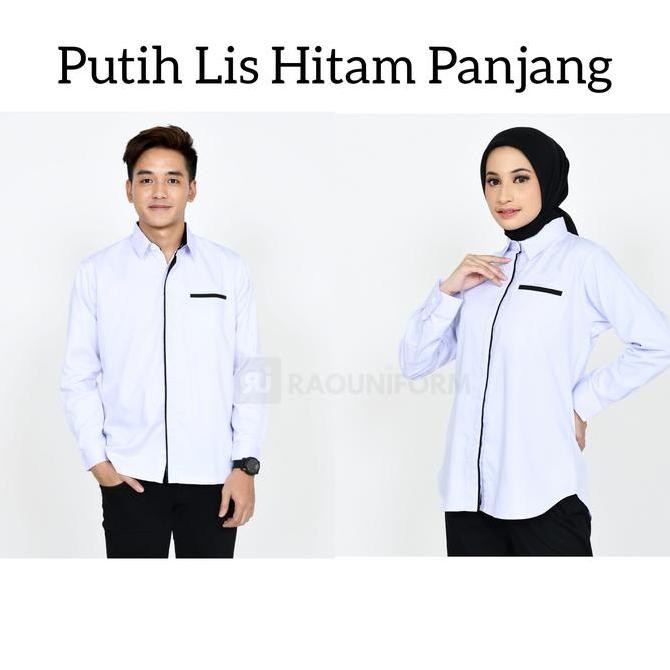 Seragam Putih Atasan/Kemeja Seragam Kerja/Seragam Klinik/Baju Kerja