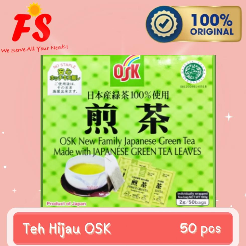 

SALE! TEH HIJAU OSK JEPANG ISI 50 CELUP - OSK JAPANESE GREEN TEA BPOM EXP 2026