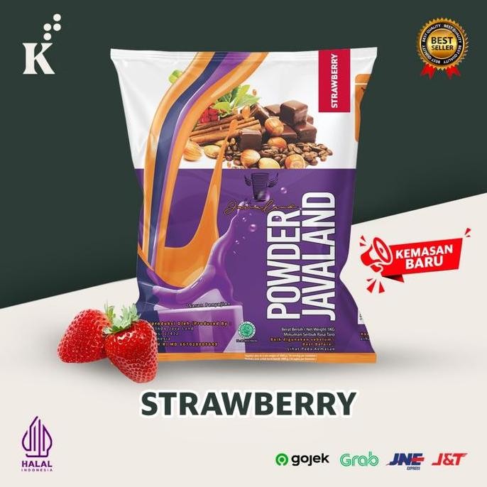 

Baru Javaland Bubuk Strawberry 1Kg - Bubble Drink Rasa Stroberi Original