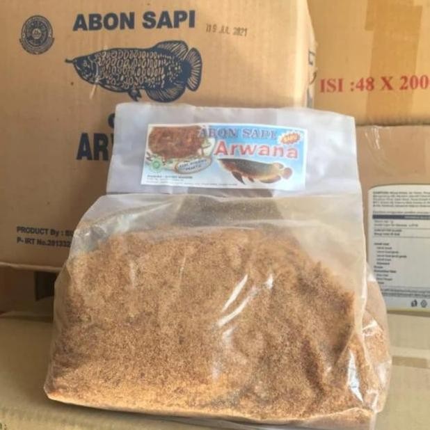 

Abon Sapi Cap Arwana Kemasan 1Kg