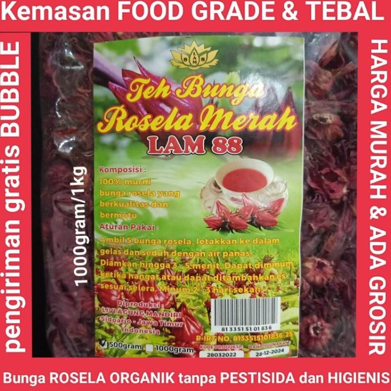 

SALE! TEH BUNGA ROSELA MERAH KERING 1KG | TEH HERBAL ASLI UNTUK DETOKS & DIET