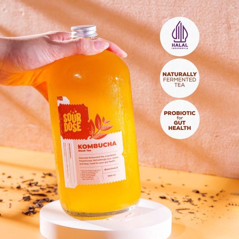 

SALE! KOMBUCHA BLACK TEA 1000ML BY SOURDOSE | TEH FERMENTASI HERBAL SEHAT
