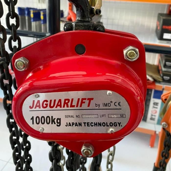 Chain Block Jaguarlift 1 Ton X 5 Meter / Takel Katrol Kerekan Original Dan Terpercaya
