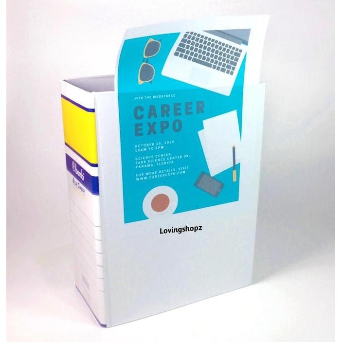 

Ordner Bambi Pipe Binder F4 100 Mm , Odner Bisa Selip Sampul/Label Stationery Putih Kantor
