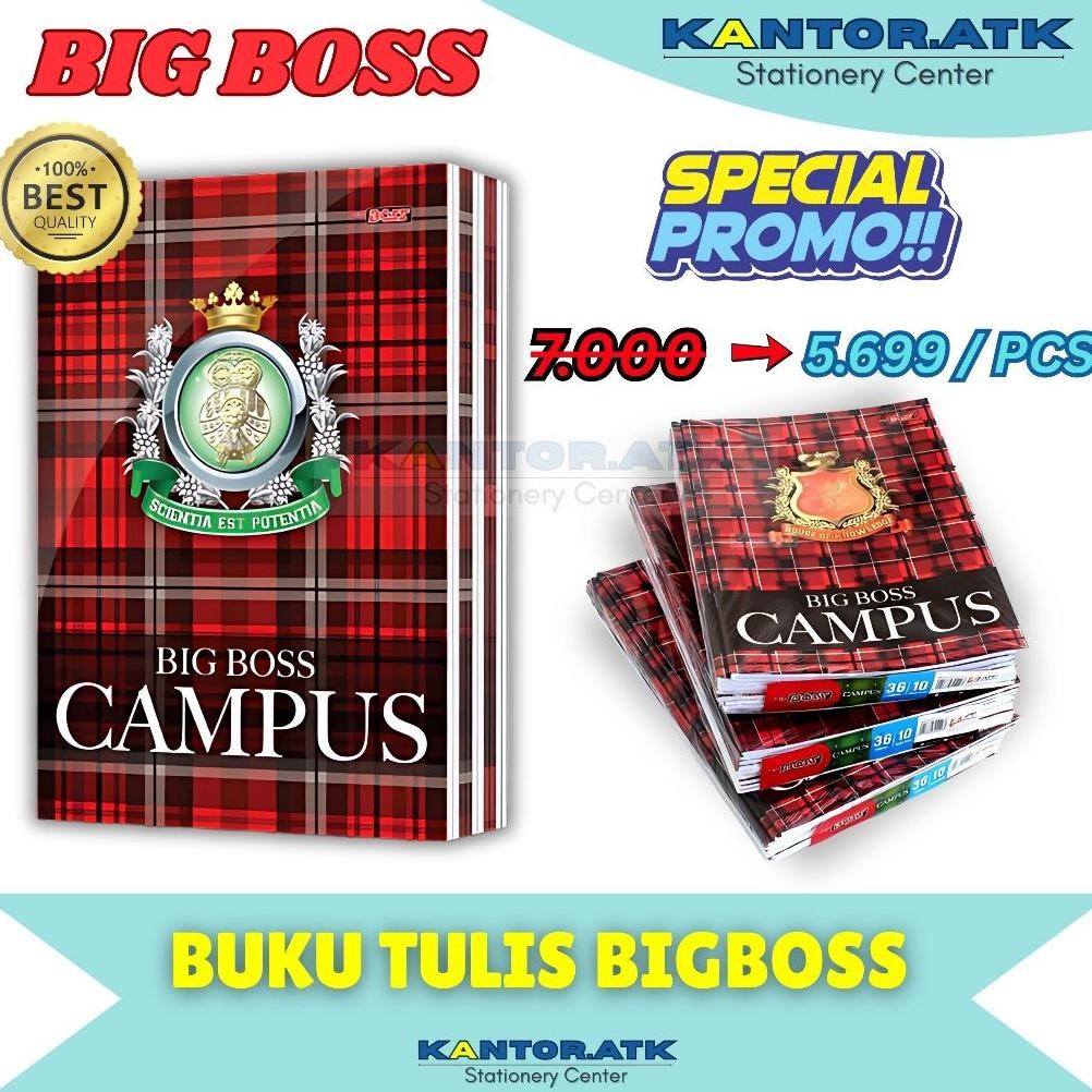 

Siap Kirim Buku Tulis Big Boss 50 Lembar - 1 Pack Isi 10 Buku Sekolah Harian