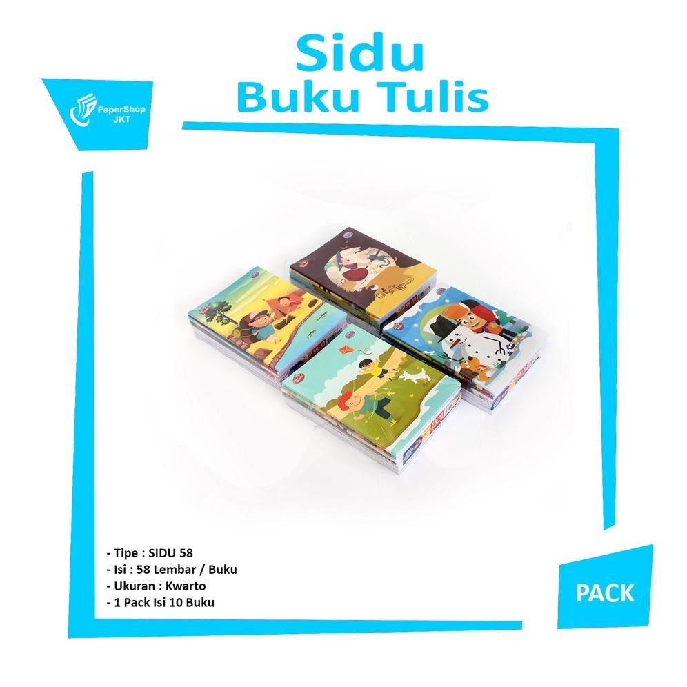 

Siap Kirim Buku Tulis SIDU Sekolah 58 Lembar - Paket Isi 10 Buku Murah