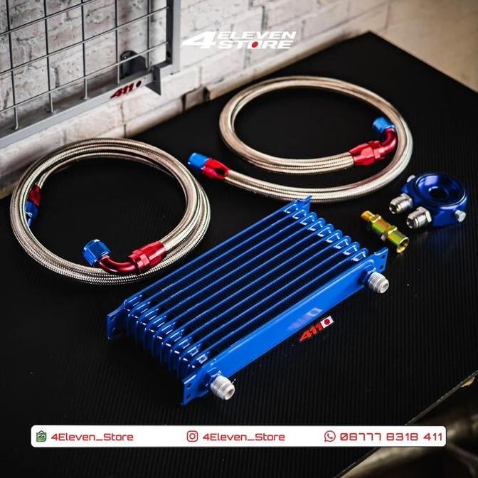 UNIVERSAL OIL COOLER KIT 10 ROW MADE IN CHINA OIL COOLER MOBIL PENDINGIN OLI MESIN ORIGINAL DAN TERP