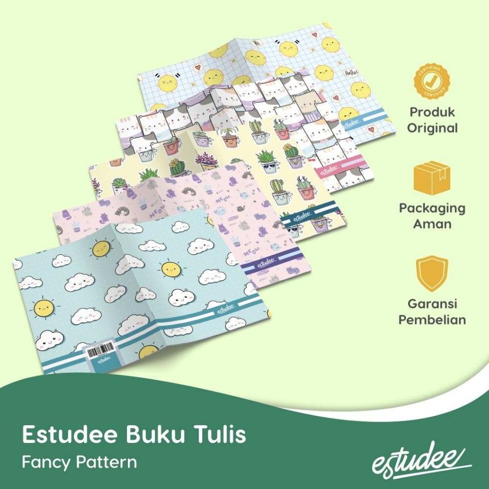 

Siap Kirim Buku Tulis Estudee B5 Fancy Pattern Isi 10 Buku | Cover Lucu Aesthetic