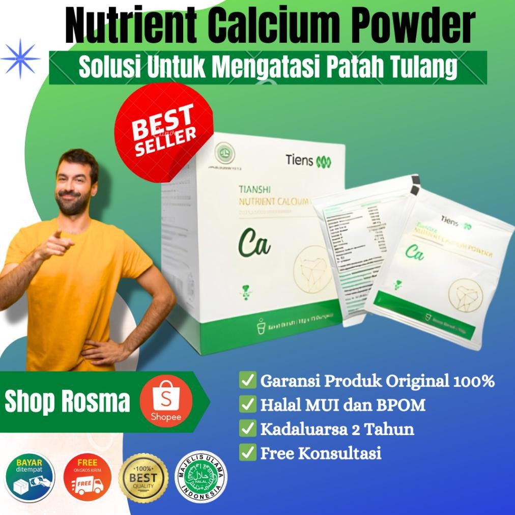 

Siap Kirim Susu Kalsium Nutrient Calcium Bubuk 10 Sachet Patah Tulang Original