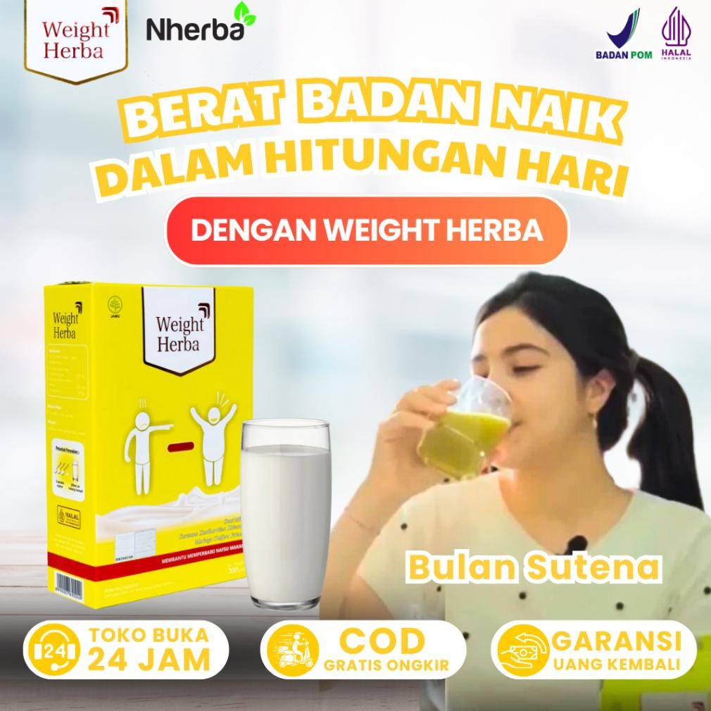 

Siap Kirim Weight Herba Susu Herbal Penambah Nafsu Makan & Penggemuk Halal BPOM