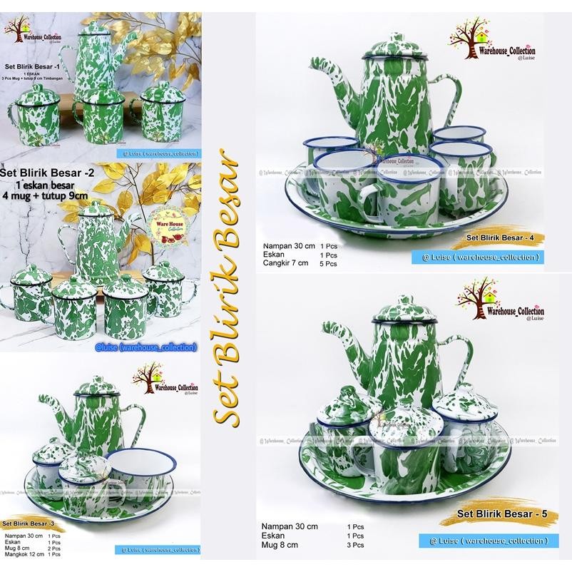 Terlaris Set Teko Dan Mug / Teko Set Eskan + Mug 9Cm / Set Eskan Blirik  / Teko Dan Cangkir Set Jadu