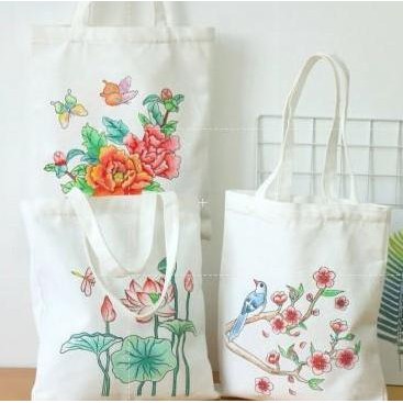 

[Kt] Tas Kanvas Lukis Satuan, Mewarnai Tas Kanvas