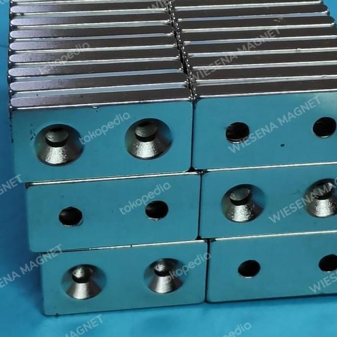 Magnet Neodymium 40X20X5Mm (Hole 10/5Mm) N52