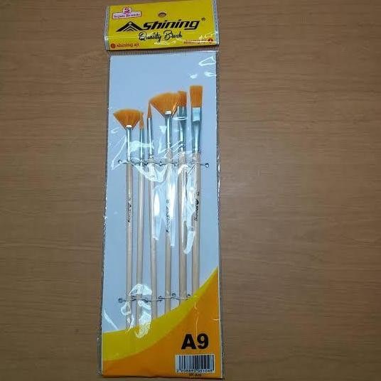 

Shining A9 Paint Brush Fan Flat Liner Set Kuas Lukis Kipas Pipih