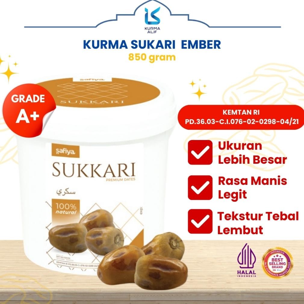 

Terbaru - Kurma Sukari Ember 850 gr Safiya Original !