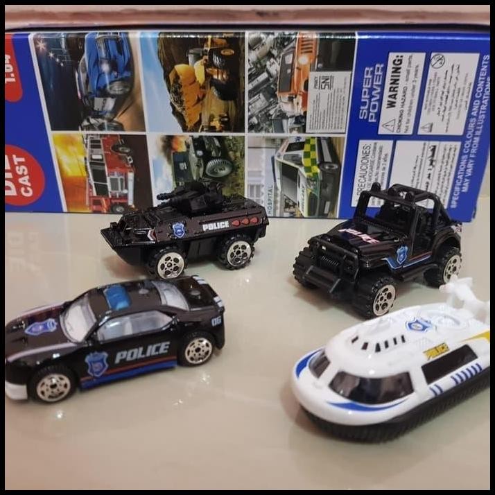 Diecast Set Mobil Polisi - Diecast Mainan Mobil Polisi