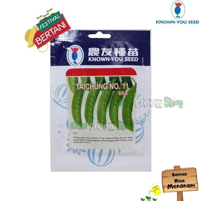 Ready 10gr KYS - Benih Bibit Kacang Polong Kapri Taichung F1 Known You Seed