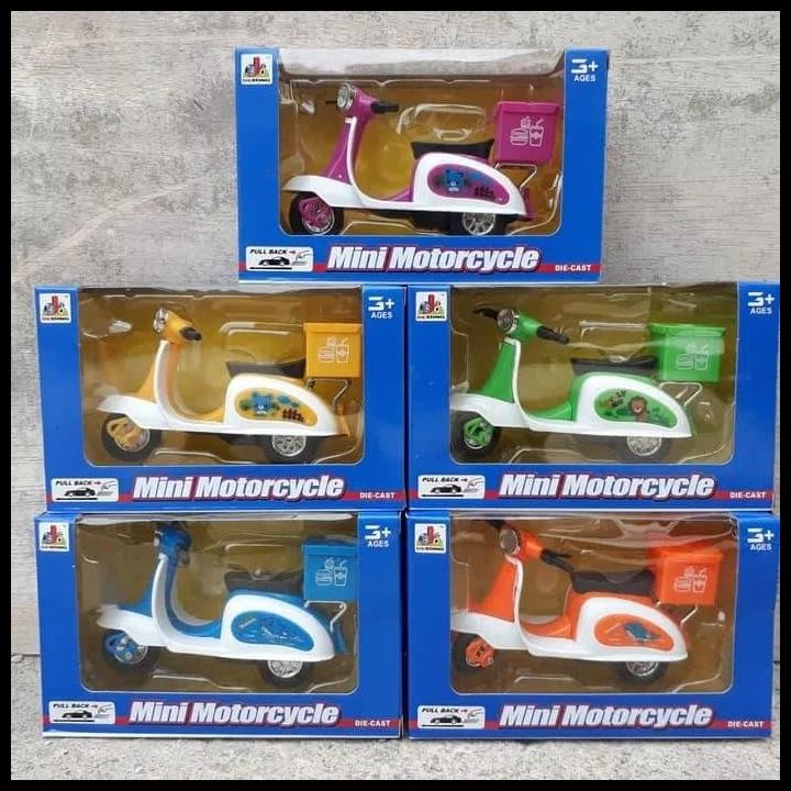 Miniatur Diecast Motor Vespa Classic - Mainan Diecast Vespa Antik