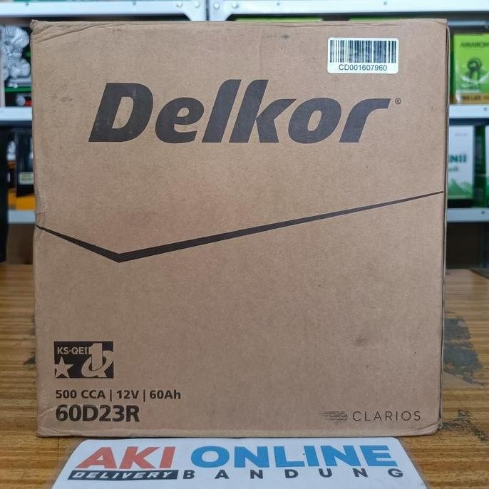 Accu Aki Kering Mobil Delkor 55D23R /85Br60K 60Ah