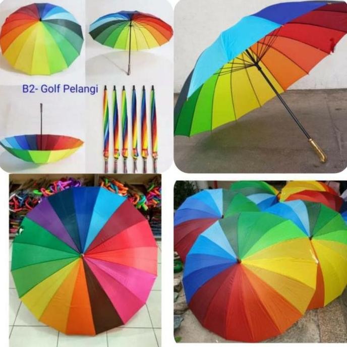 Payung Golf Pelangi Payung Hujan Payung Pelangi Jumbo