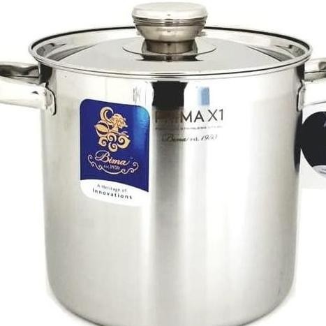 Bima Stockpot 30 Cm Prima X1 Panci Tinggi Stainless 20 Liter Stock Pot