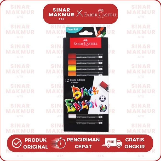 

Crayon/Oil Pastel Black Edition Series Faber Castell 12 Warna (Set)