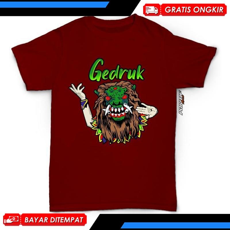 (Berkualitas) Baju Kaos Anak Gedruk Buto Jaranan Mberot Bantengan Ut-28
