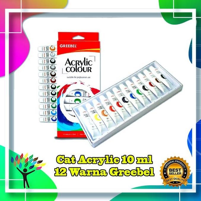 

Cat Akrilik / Acrylic Colour/ Acrylic Paint 10Ml (12Pcs/Box) - Grebeel