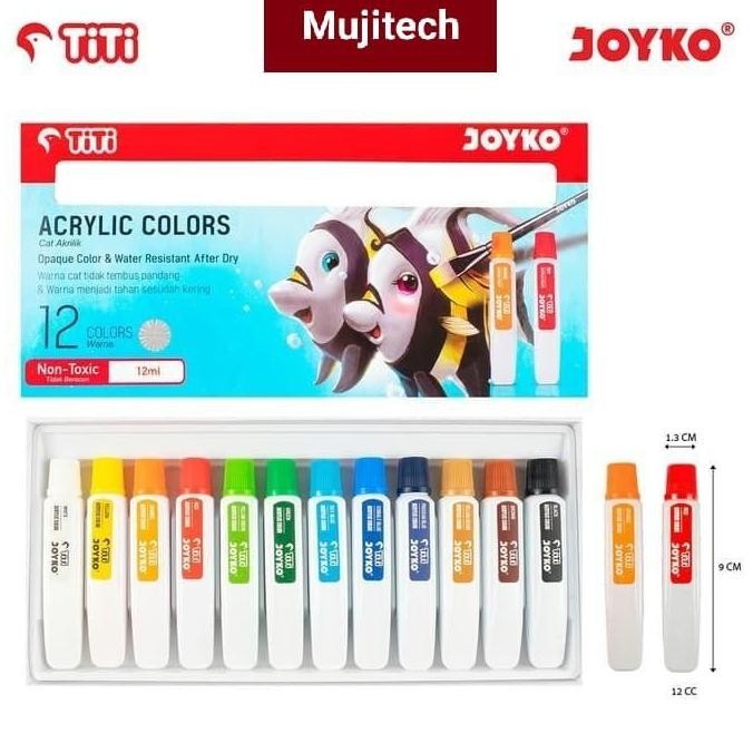

Acrylic Color Cat Akrilik Joyko Titi Acc 12Ml 12 Warna