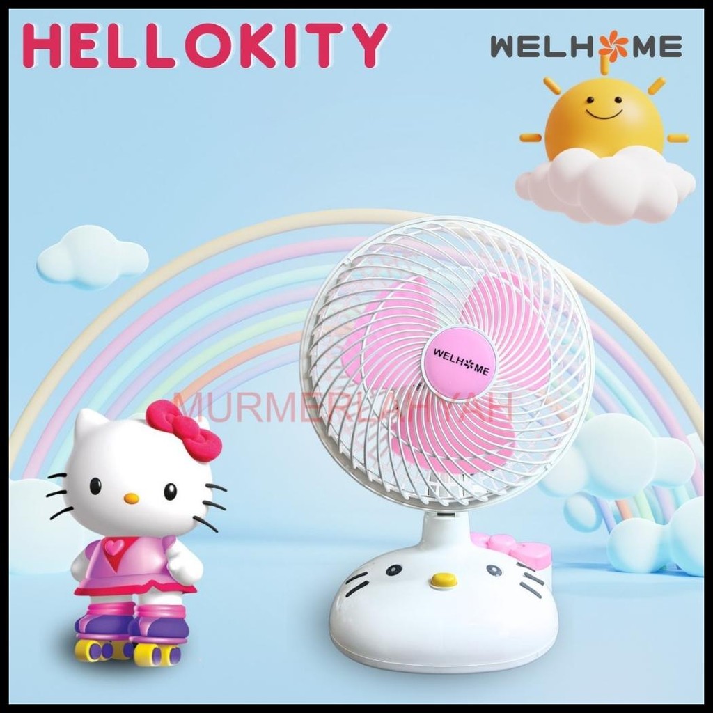 KIPAS ANGIN KARAKTER 2 IN 1 WELHOME  / KIPAS KARAKTER WELHOME 10INCH MEJA & DINDING / KIPAS LUCU
