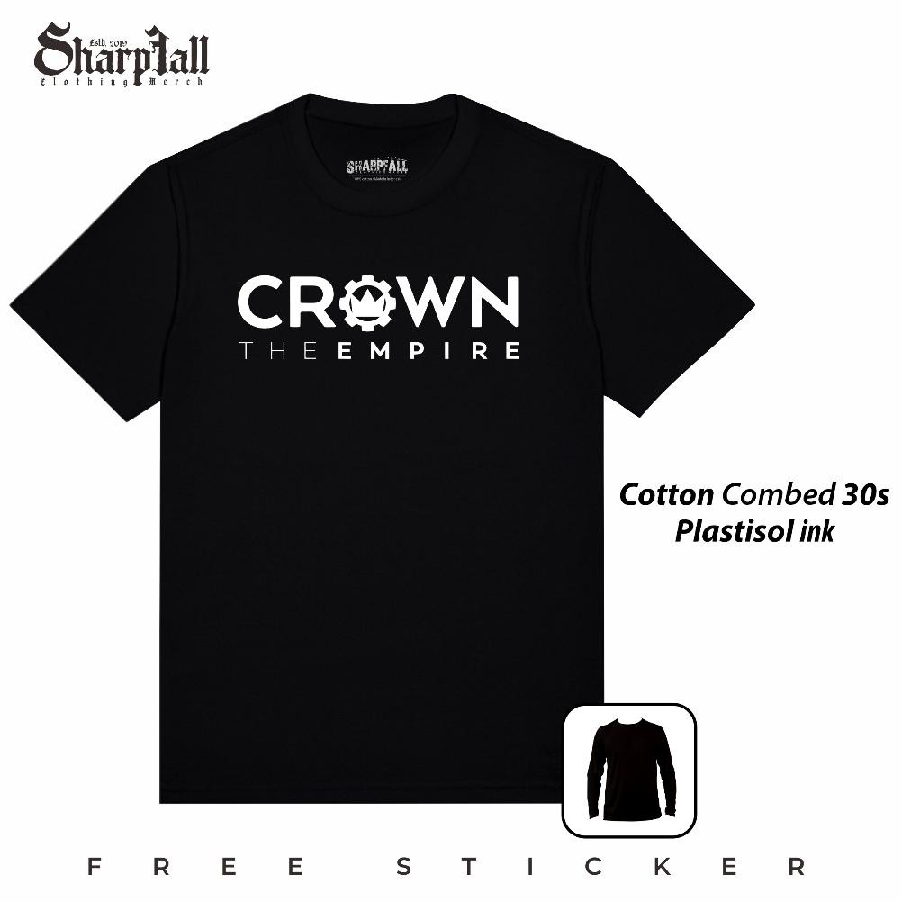Promo Kaos Band Distro Crown The Empire Kaos Musik Cterockmetal T-Shirt Baju Distro Musik Pria Wanit