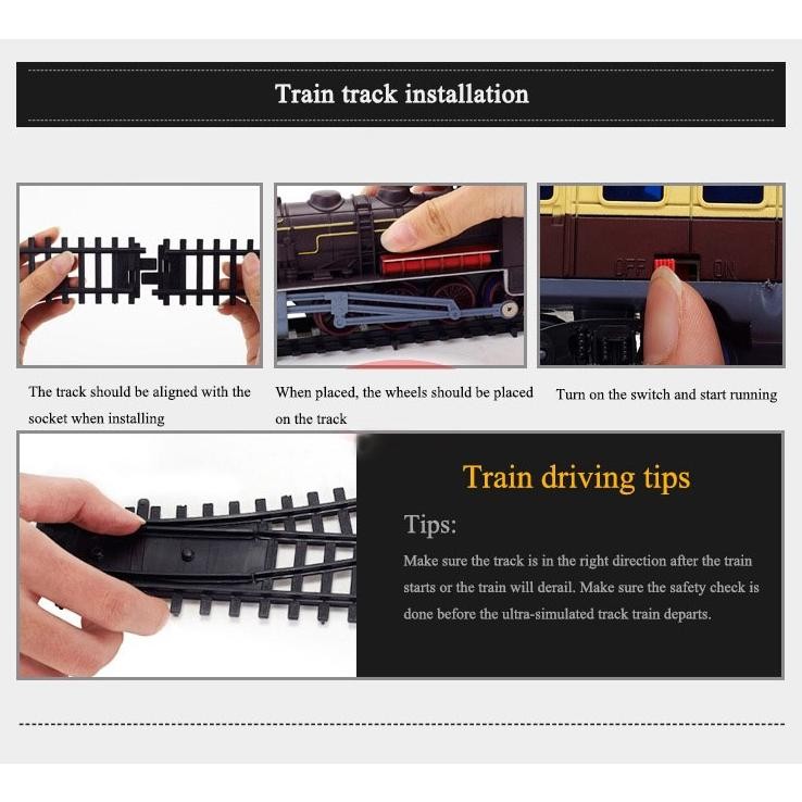 Ow42 Asli Kereta Api Set Fenfa Klasik Modern Dirakit Musik Rel Kereta Api Simulasi Kado Mainan Anak 