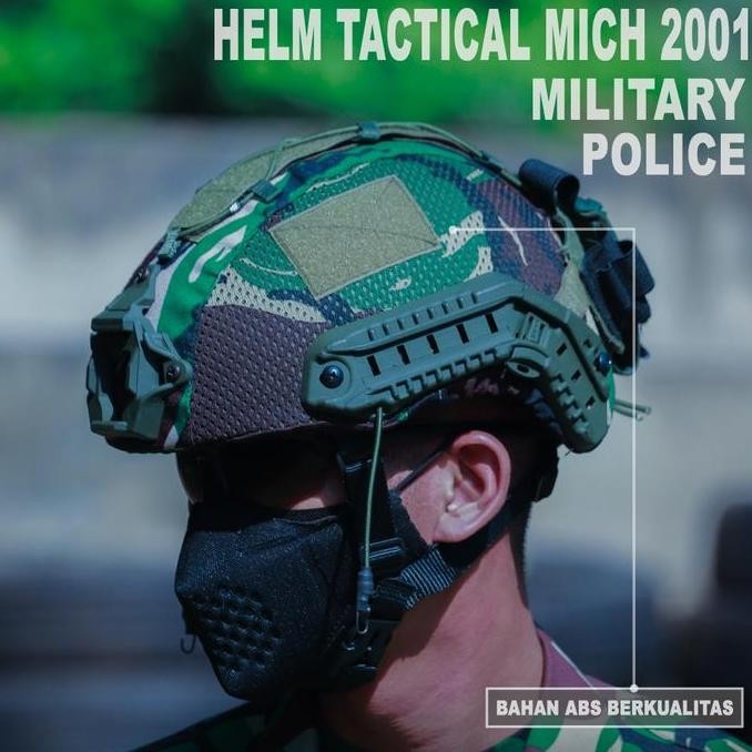 Helm Tactical Airsofgun Emerson Mich 2001 Plus Cover Loreng Army