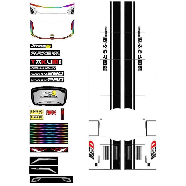 Rwe-45 Livery Kids Panda Bus Miniatur Plastik Full Modifikasi