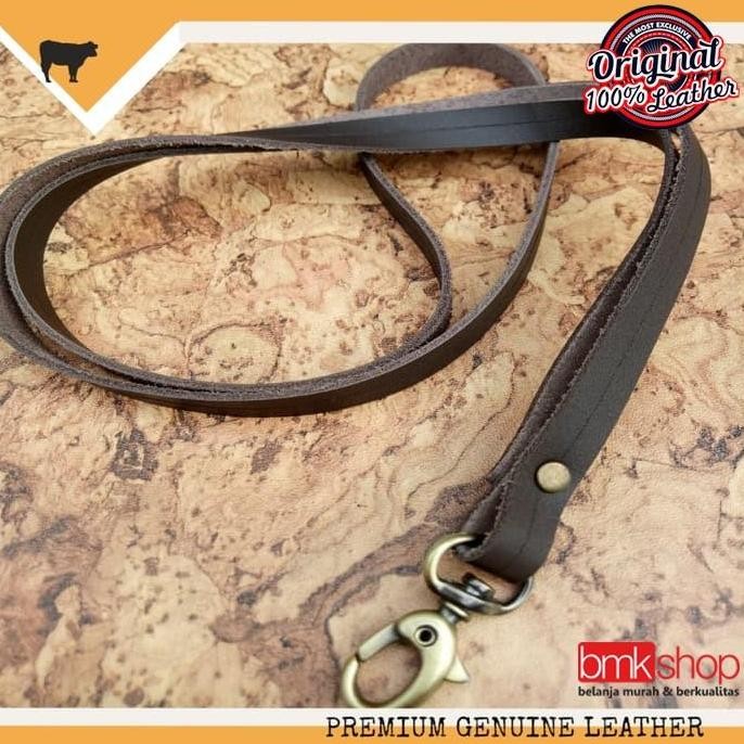 

Talii Id Card Kulit Asli Tali Name Tag Kulit Asli Warna Dark Brown