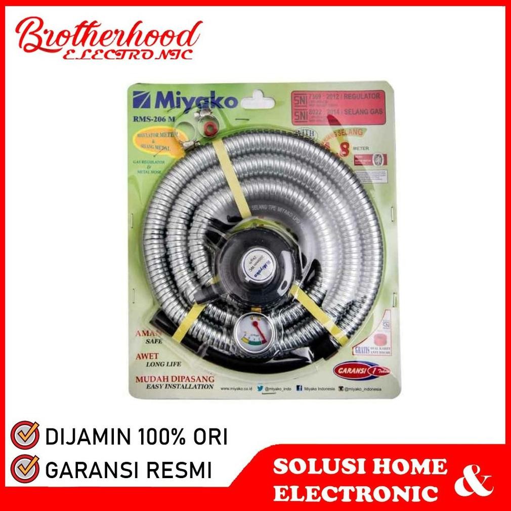 (BISA COD) Regulator + Selang Gas LPG Miyako RMS 206 M / RMS-206 M / RMS206M / RMS106M / RMS 206M / 