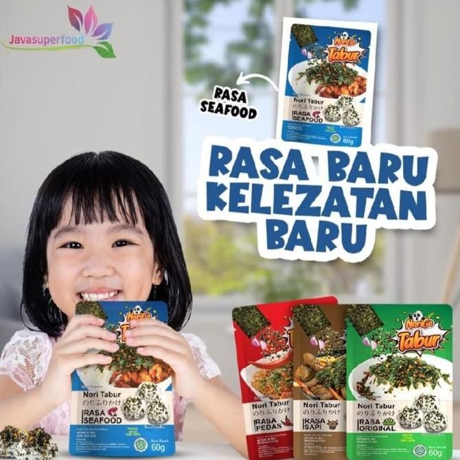 

JB Nori tabur rumput laut panggang Nori Go Tabur HALAL rasa original/pedas 60 g None