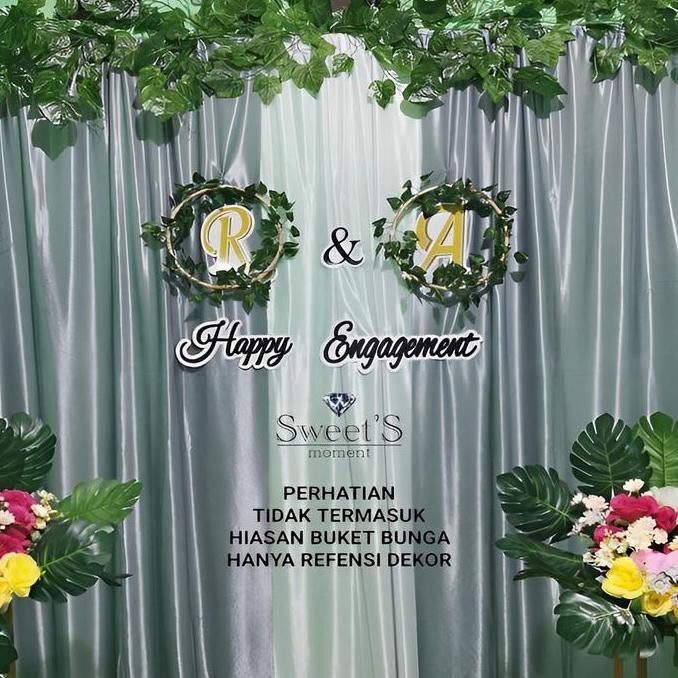 terbaru backdrop dekorasi lamaran pernikahan lengkap - dekorasi nikahan elegan modern indoor