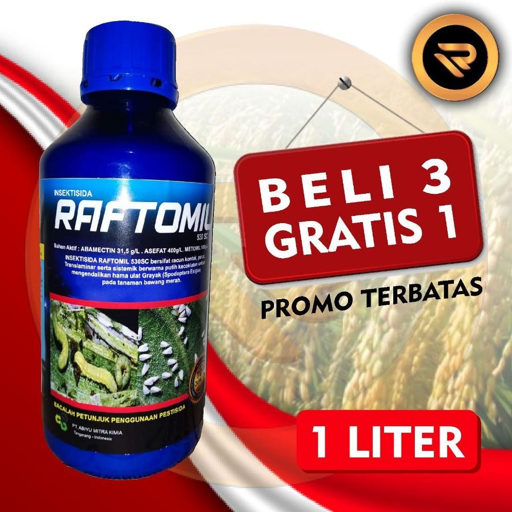 RAFTOMIL 530SC 1LITER INSEKTISIDA ABAMEKTIN ASEFAT METOMIL Nugi