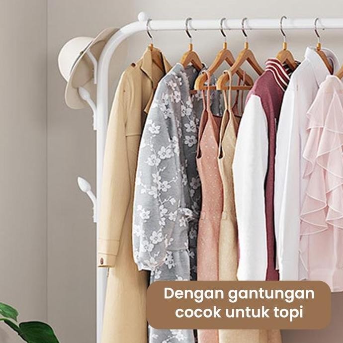 SALE DEJAVU RAK BAJU GANTUNGAN STAND HANGER 130CM BESI RAK CELANA GAMIS BUTIK BAZAR HSH107