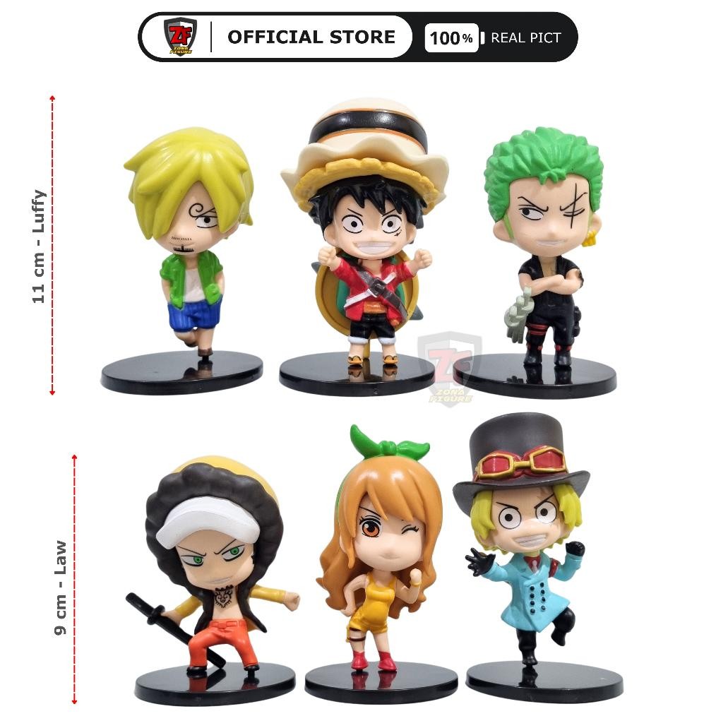 Terlaris Action Figure One Piece Chibi Kru Mugiwara Set Pajangan One Piece Koleksi One Piece Mainan 