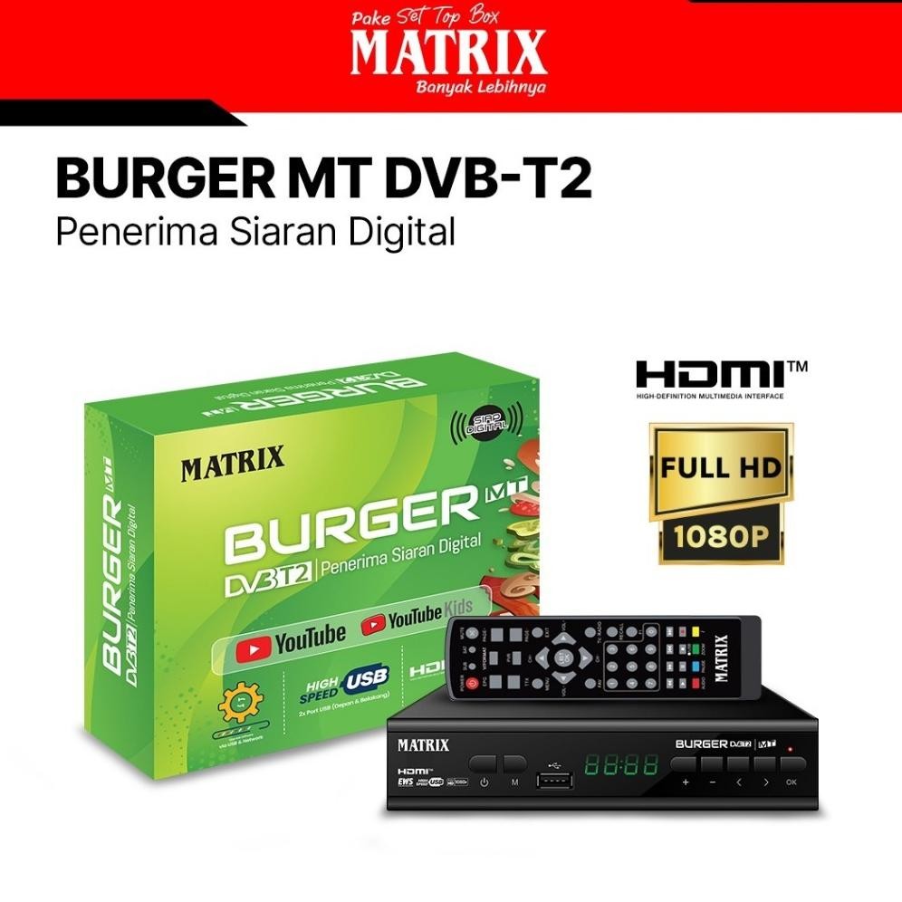 Set Top Box Tv Digital Matrix Burger DVB-T2 MT SET TOP BOX MATRIX BURGER
