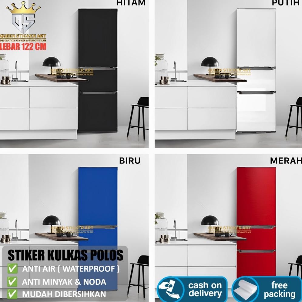 Sticker Lemari Es Stiker Kulkas Warna Polos Nugi