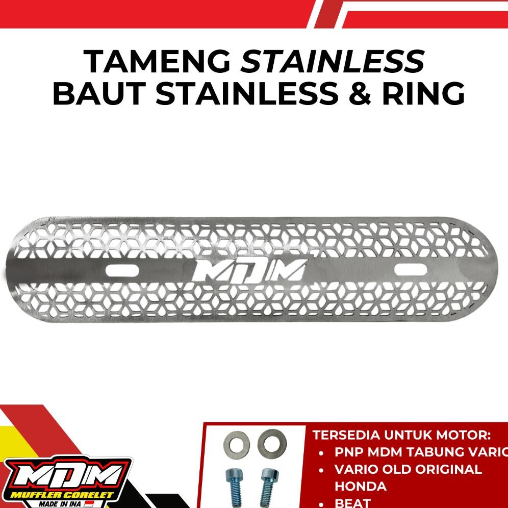 MDM RACING MUFFLER Tameng Stainlish MDM PNP Tabung Vario MDM AST Nugi